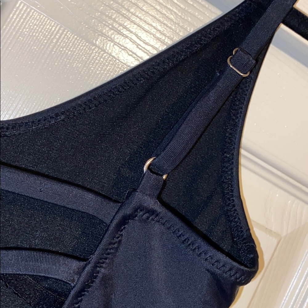 Black open back one piece bathing suit - Picture 6 of 7